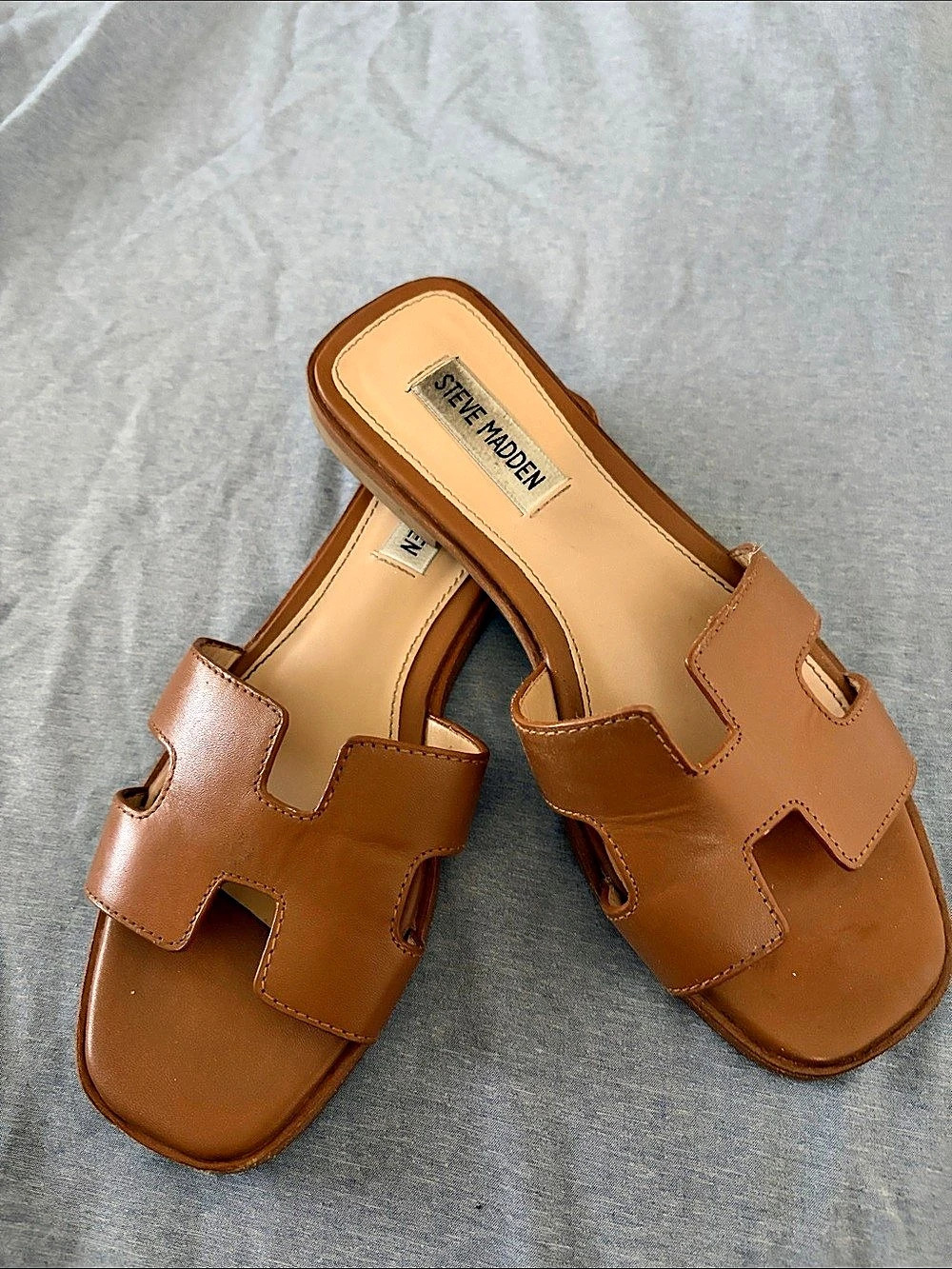 Steve Madden Hadyn Slide Sandal Hadyn Brown Slide Sandal US 6